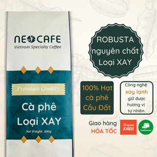 Cà phê Robusta NEOCAFE cafe rang xay nguyên chất 100% ca phe rang mộc, hạt robusta Cầu Đất dùng để pha phin pha máy ngon