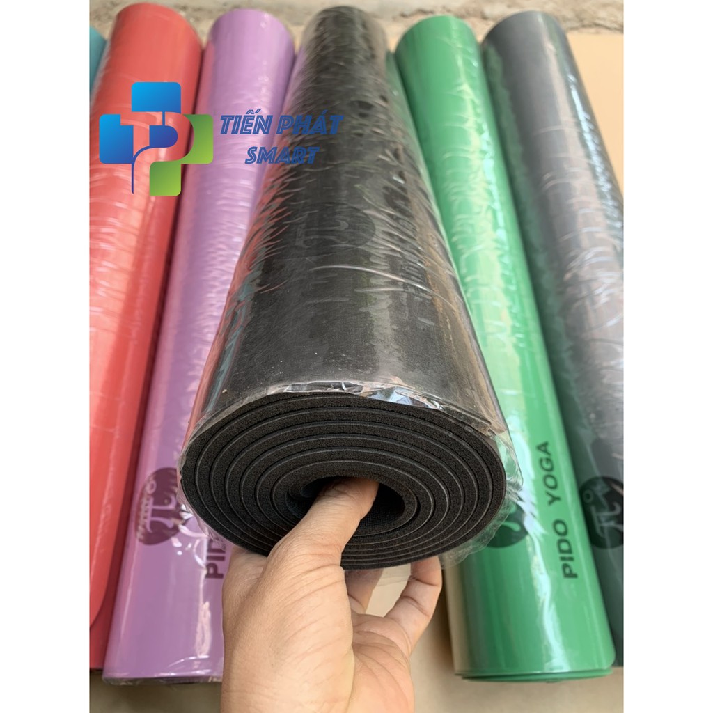 Thảm yoga định tuyến 5mm pido(tặng túi+dây buộc) PU