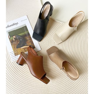 GIÀY SANDAL COLLE GIẢ BOOT GÓT TRÒN 5P