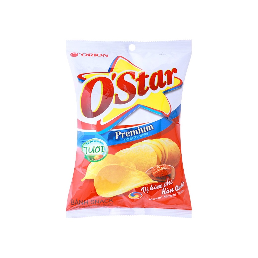 Snack khoai tây vị tảo biển / kim chi hàn quốc O'Star gói 30g