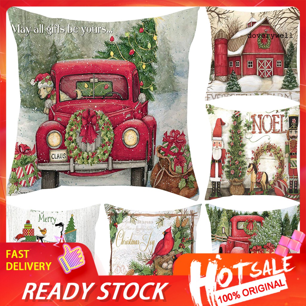 Bao Bọc Gối Trang Trí In Hình Chủ Đề Giáng Sinh