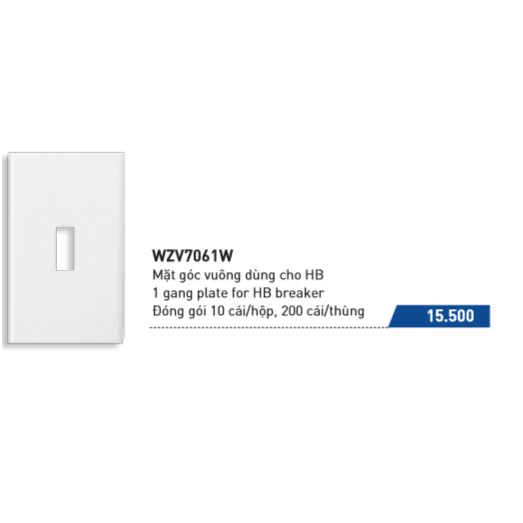 Combo 10 cái - Mặt góc vuông dòng Full Color Panasonic - WZV7841W, WZV7842W, WZV7843W, WZV7061W