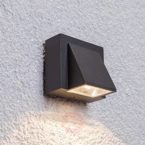 Đèn gắn tường ngoài trời hiện đại hình chữ nhật vát hắt một đầu,đèn hắt tường