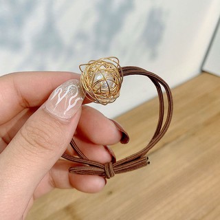 Mới Dây Cột Tóc Đính Hạt Giả Ngọc Trai