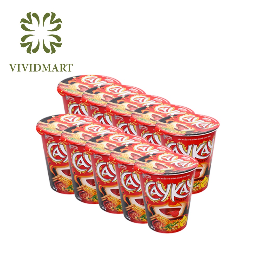 [Toàn quốc] [Combo 10 ly] MÌ LY CAYKAY 2 VỊ: CAY BÒ, KAY HẢI SẢN – LY 66G – ACECOOK | BigBuy360 - bigbuy360.vn