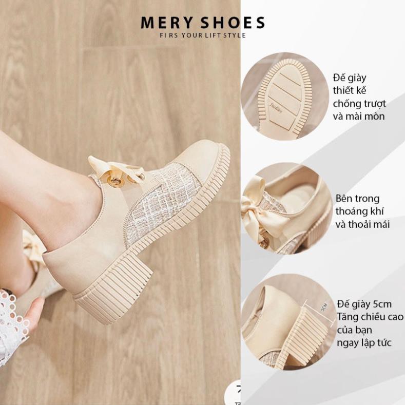 Giày oxford da Vintage nữ dễ thương Giày nữ sinh Hàn Quốc MPS252 - Mery Shoes