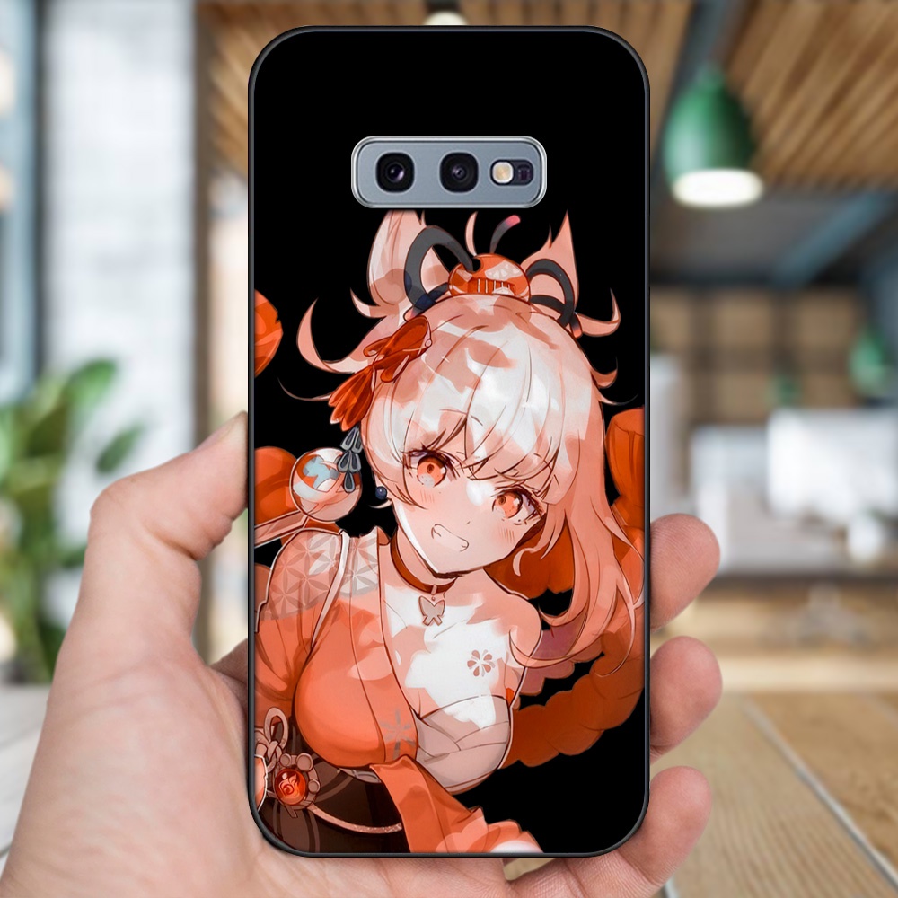 Ốp lưng Samsung S10e viền đen in hình Yoimiya Genshin Impact