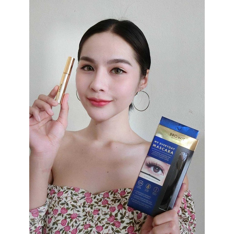 Mascara Browit By NongChat Xanh Dương, Đầu Chải Siêu Dày Mi Không Lem