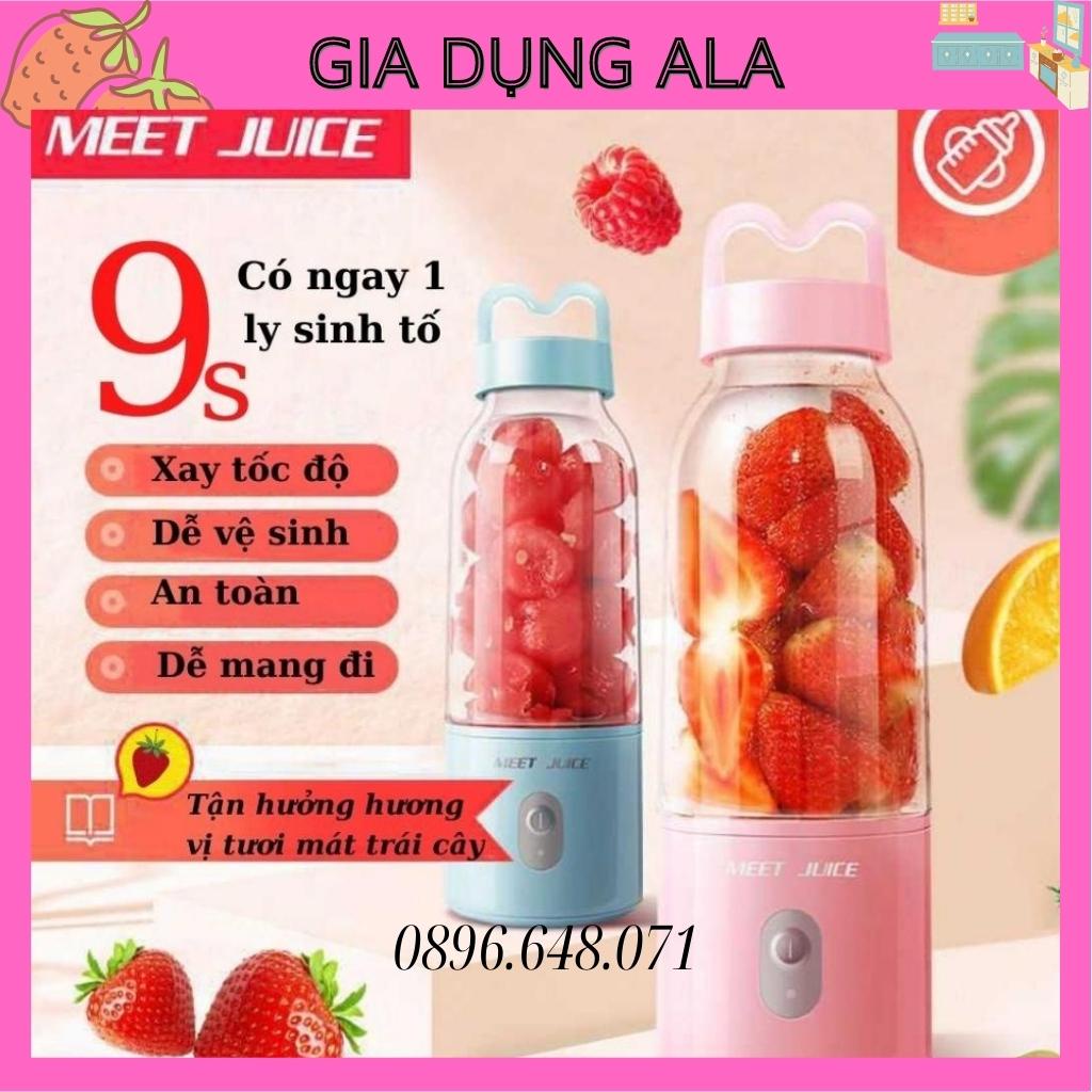 Máy Xay Sinh Tố Cầm Tay Đa Năng Mini Hoa Quả Trái Cây 500ml, Máy Say Sinh Tố Cực Nhanh 9s Cao Cấp