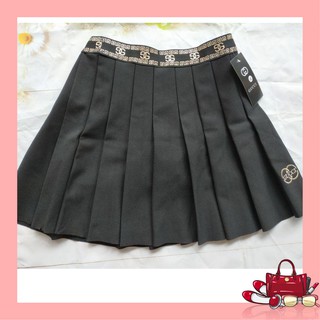 CHÂN VÁY XẾP LI ĐAI HỌA TIẾT VẢI UMI