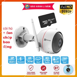 [CÒI HÚ]Camera WIFI 2M Ngoài Trời HIKVISION EZVIZ C3W 1080P FULLHD [CHÍNH HÃNG - BH 24TH] (CÓ THẺ NHỚ)