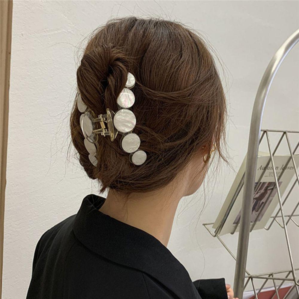 Kẹp Tóc Càng Cua Bằng Acrylic Hình Cá Mập Cherry Dễ Thương Phong Cách Hàn Quốc