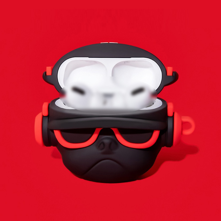 Case Airpods 1/2/3/Pro HipHop BullDog Ngầu Đét, Vỏ Ốp Airpods Cute đủ phiên bản - Mã TZAP394