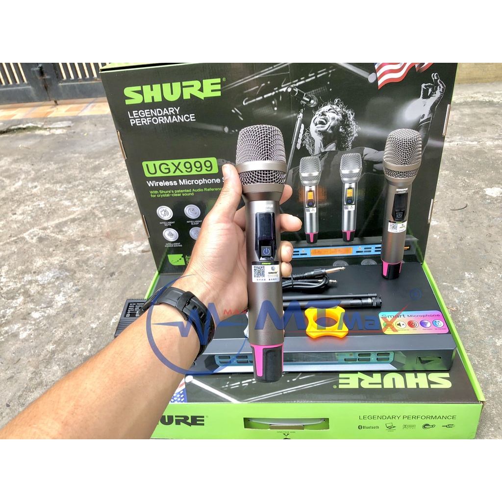 Micro không dây Shu.re UGX999 - Mic karaoke gia đình, sân khấu - Độ nhạy cao, bắt sóng xa, chống hú rít - Thiết kế sang