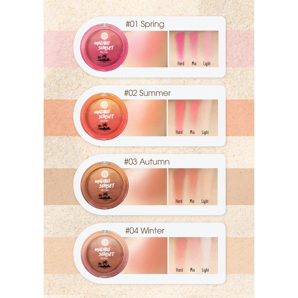 PHẤN MÁ HỒNG CATHY DOLL MALIBU SUNSET BLUSHER 7G CHÍNH HÃNG - 3383