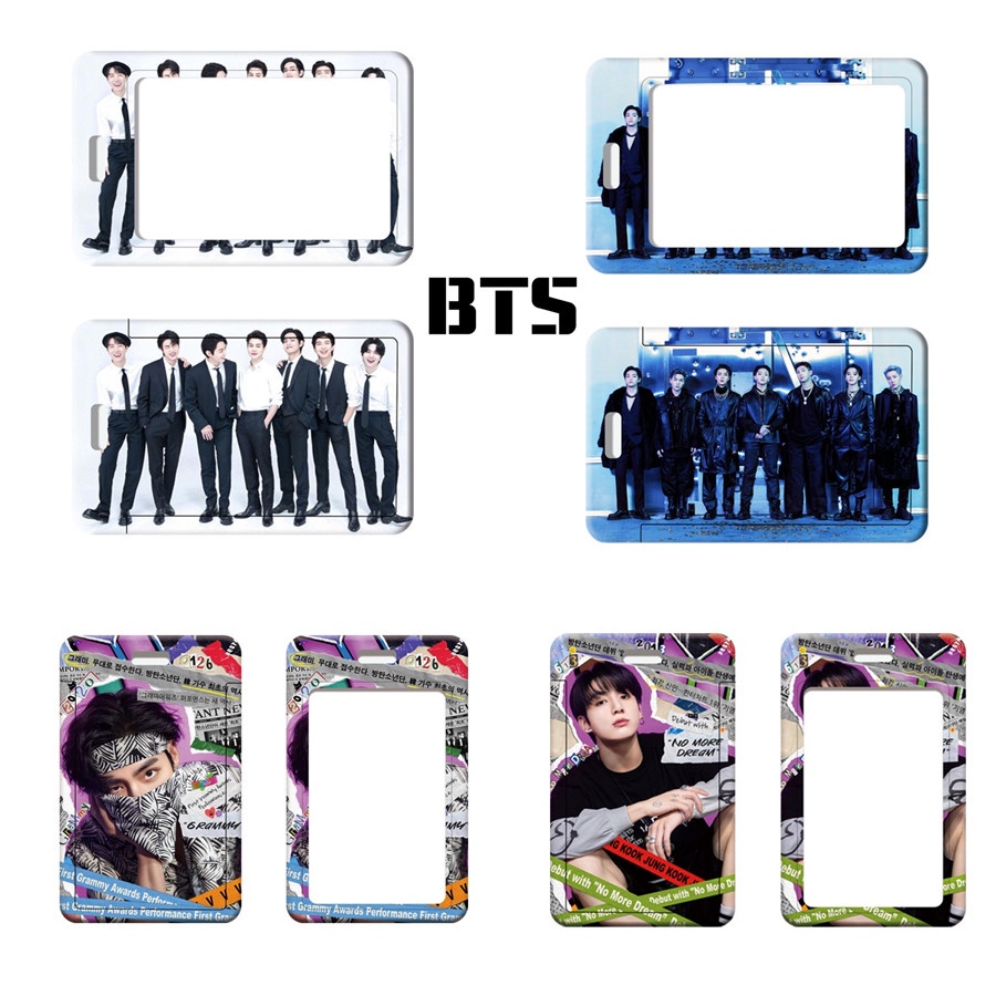 Hộp Đựng Thẻ 2022 KPOP BTS Dạng Trượt Có Dây Kéo Ốp