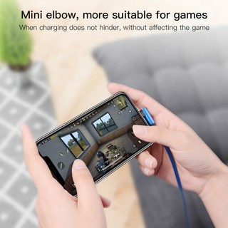 Cáp sạc nhanh USB gập 90 độ cho Iphone Android Type-c