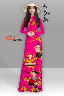 Vải áo dài lụa in 3D