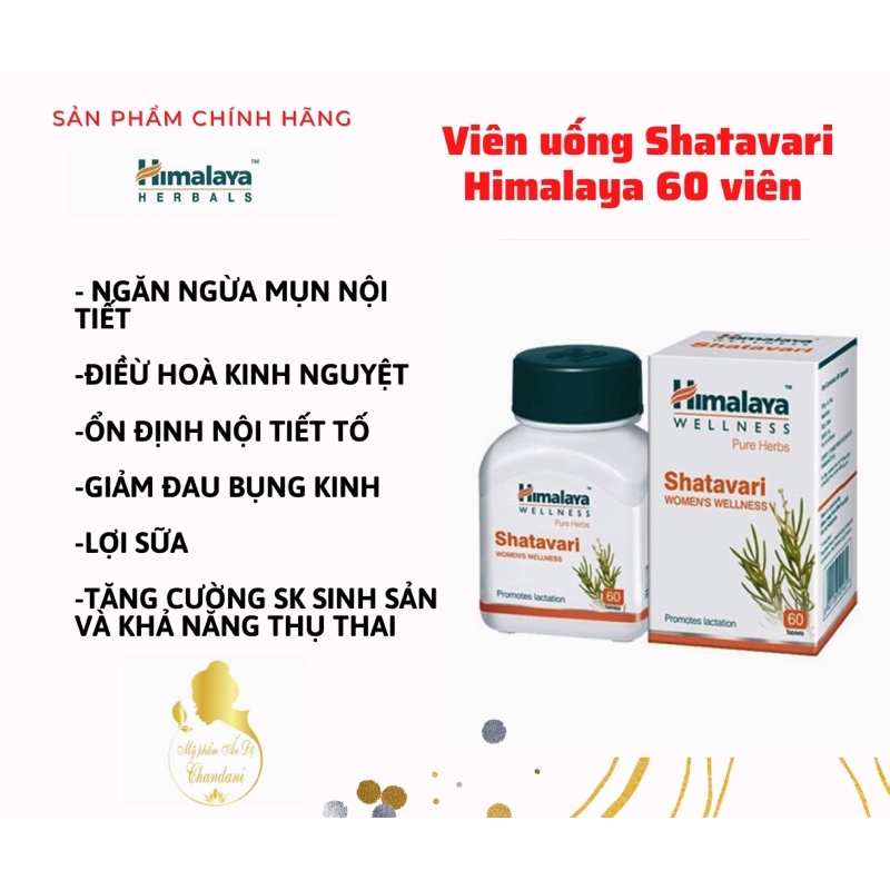 Viên uống Shatavari giảm mụn, điều hoà nội tiết Himalaya 60v