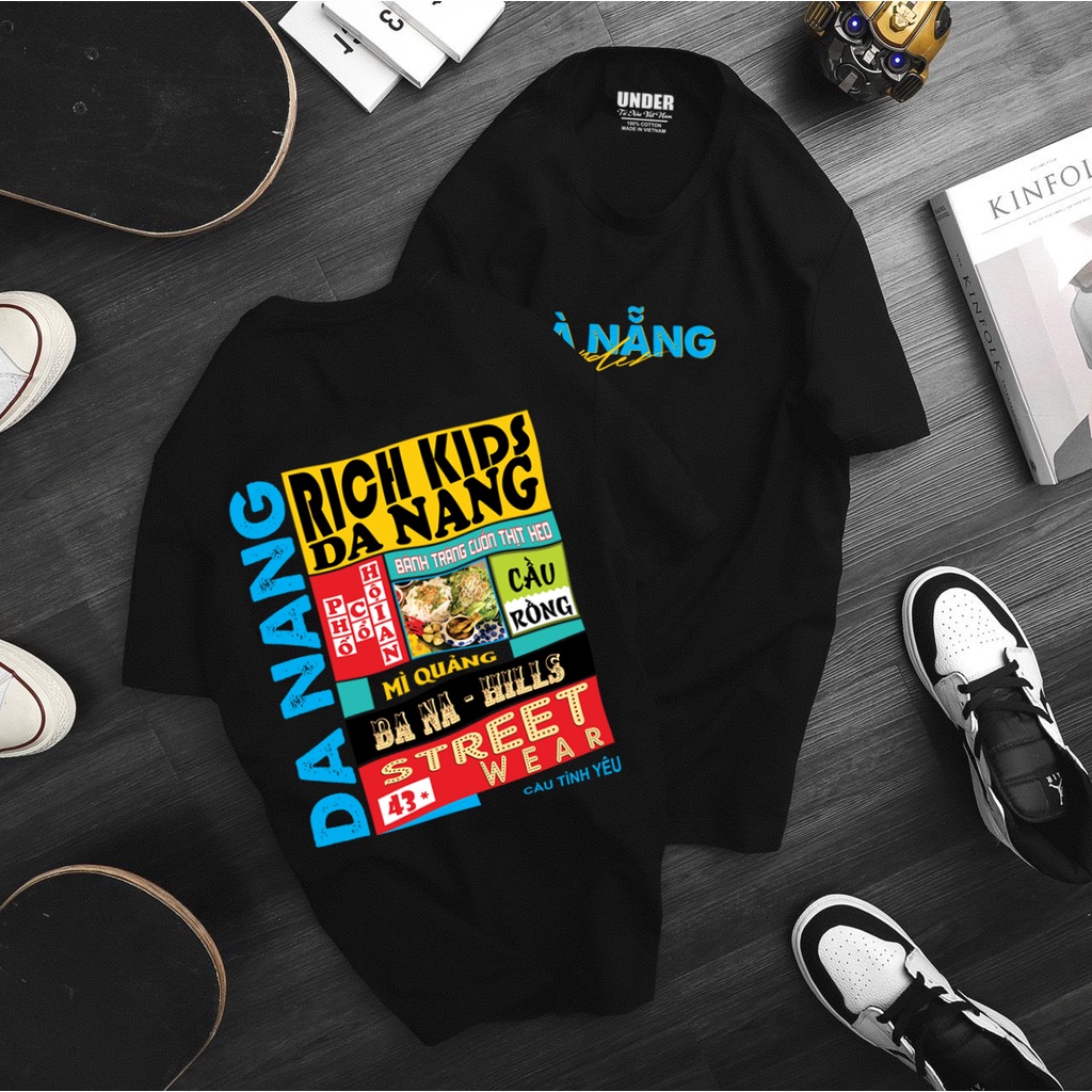 Áo Thun Đà Nẵng Unisex Áo Phông Đà Nẵng Under 100% Cotton 4 Chiều