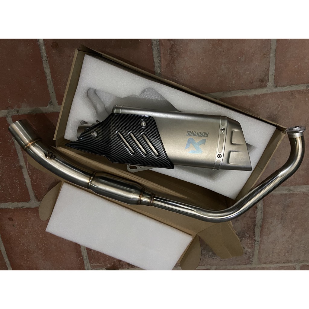 Pô Ak R1 Tem Khắc + Cổ Bầu Hơi Các Dòng Xe Máy &lt; Đủ phụ kiện lò xo&gt;