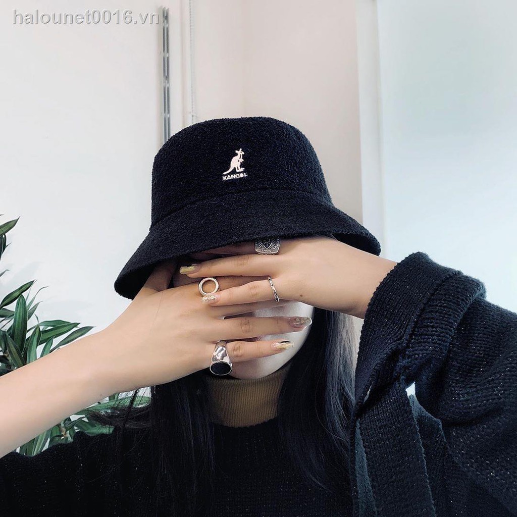 Mũ xô có vành chống nắng in chữ Kangol thời trang