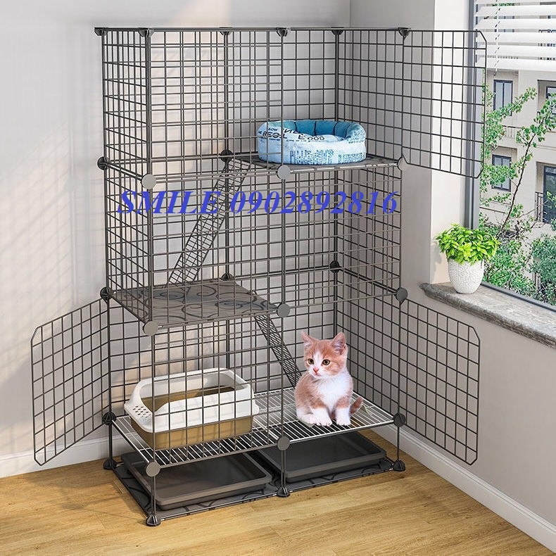 [COMBO] CHUỒNG, QUÂY, LỒNG LƯỚI THÉP TĨNH ĐIỆN DÀNH CHO CHÓ MÈO THÚ CƯNG ĐA NĂNG