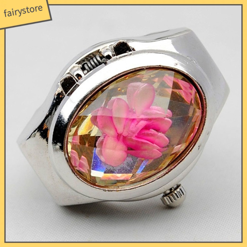 Nhẫn Đính Đá Thạch Anh Hình Oval Thời Trang Cho Nam Nữ