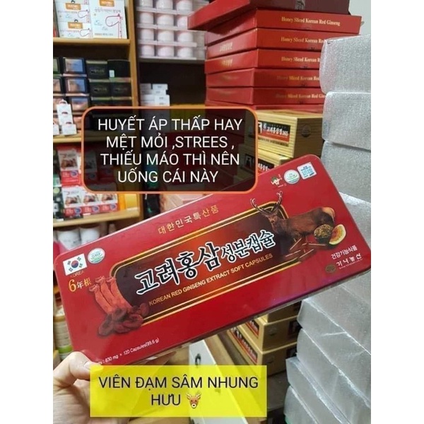 Viên uống đạm sâm nhung hươu Hàn Quốc cao cấp hộp 120 viên - CO109