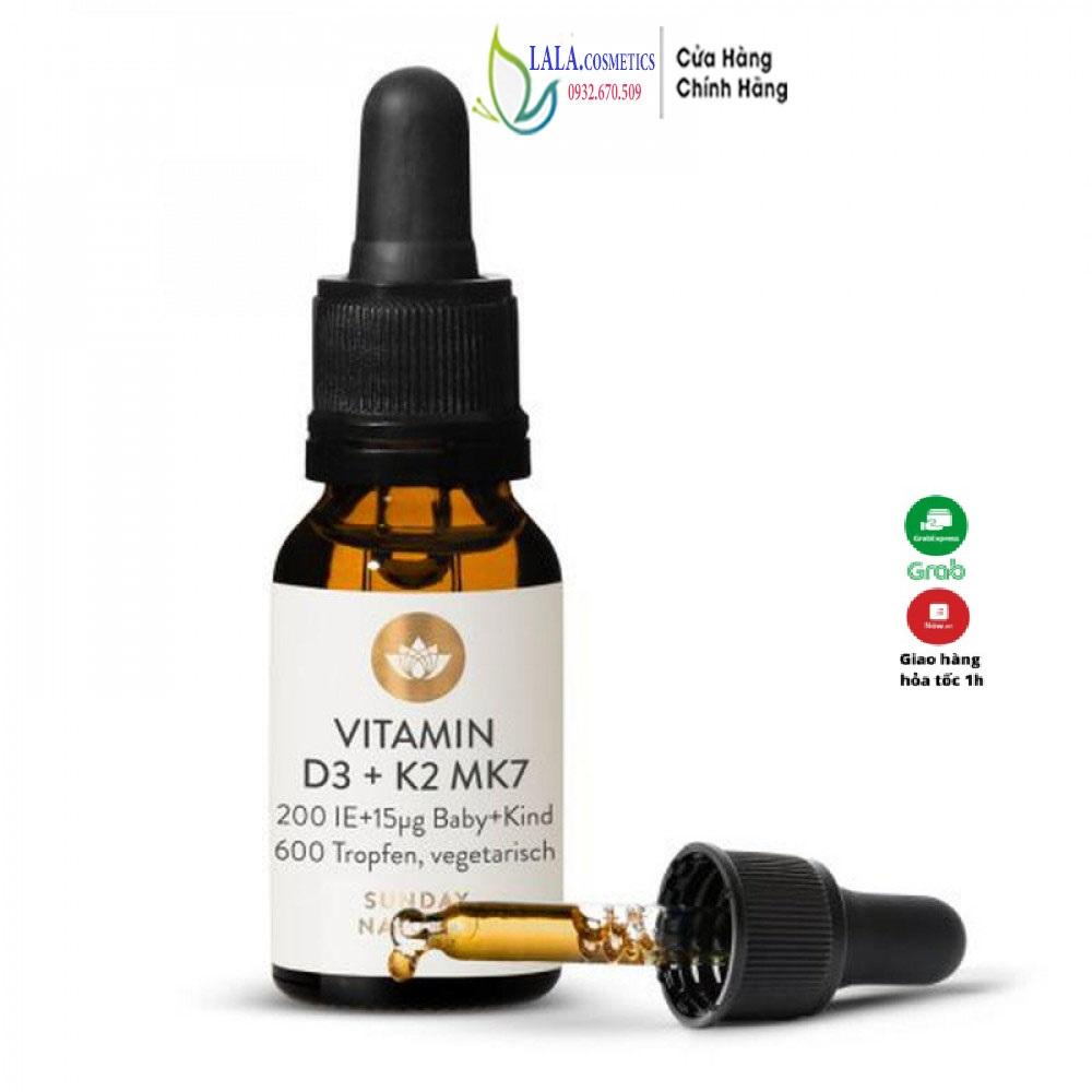 Vitamin D3 K2 Mk7 200IE Sunday Natural, tăng chiều cao