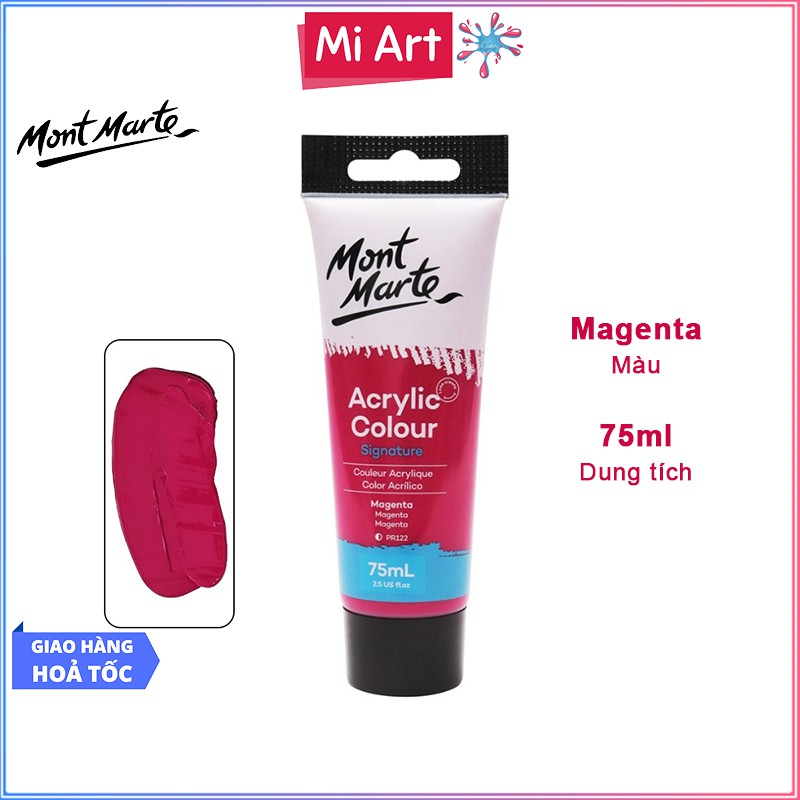 Màu Acrylic Mont Marte 75ml - Magenta - Acrylic Colour Paint Signature 75ml (2.54oz) - MSCH7513