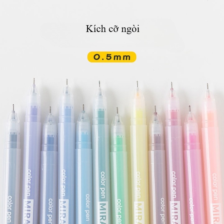 Bút Gel 12 Màu Kẹo Ngọt Ngòi 0.5mm ( Bán lẻ)  . MS: A188