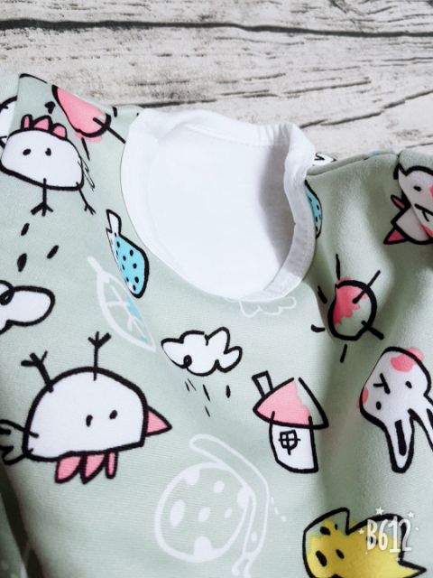 [ XẢ HÀNG ] Bộ nỉ bông bé gái hình gà con dày ấm