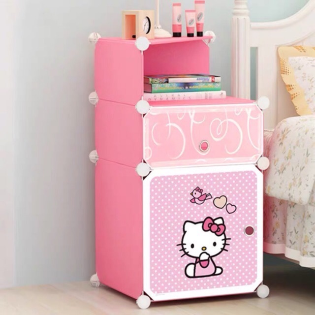 Tủ táp đầu giường 3 ngăn kt 70x37x47cm