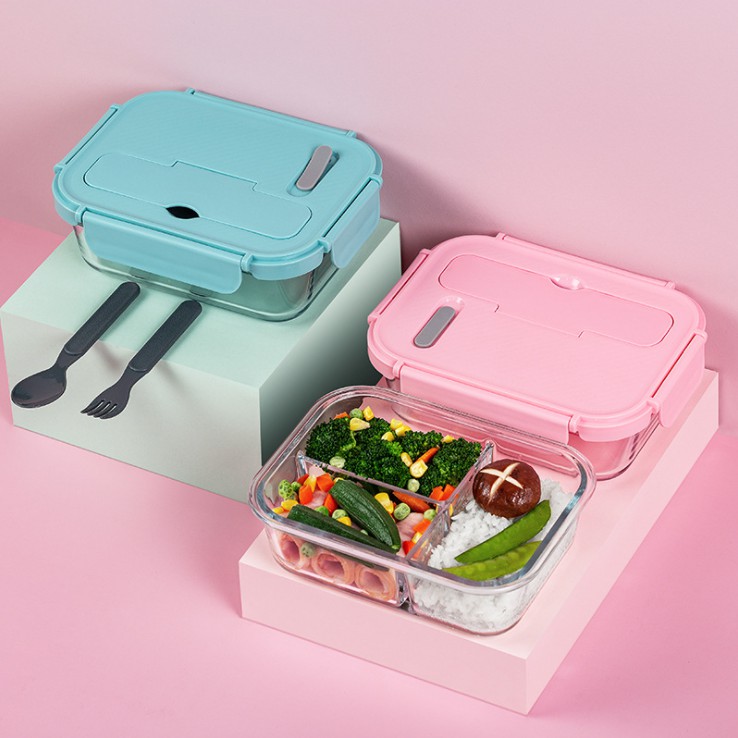 Hộp thủy tinh chia ngăn cao cấp Yeahcook Glass Lunch Box