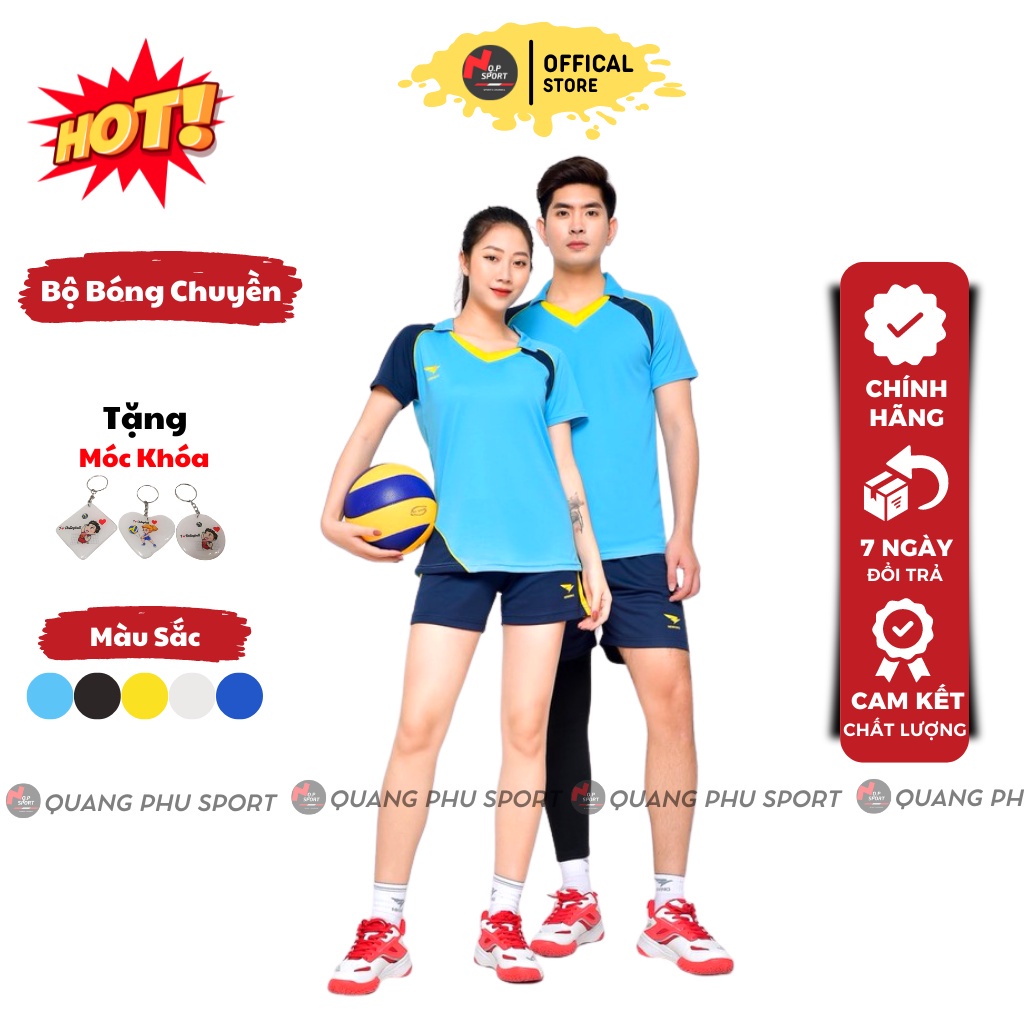 Bộ Quần Áo Bóng Chuyền Nam Nữ Thương Hiệu HIWING Chất Vải Mè Thun Mát Lạnh Cao Cấp Co Dãn Đa Chiều Mẫu H6 Đẹp