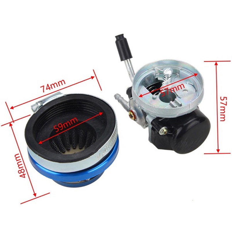Bộ Chế Hòa Khí PR3VN Cho 49cc 50cc 60cc 66cc 80cc 2 Thì