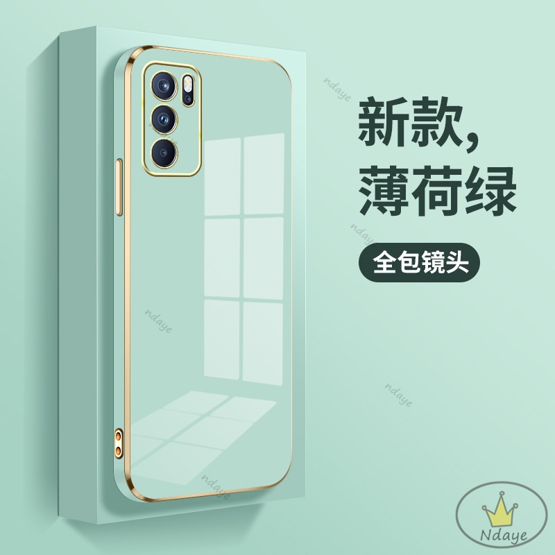 Ốp lưng OPPO Reno6 Reno4 Reno5 A93 A94 Reno6Z Reno7 Ốp Điện Thoại Tpu Màu Trơn Bảo Vệ Camera Cho OPPO Reno6 NDYZB