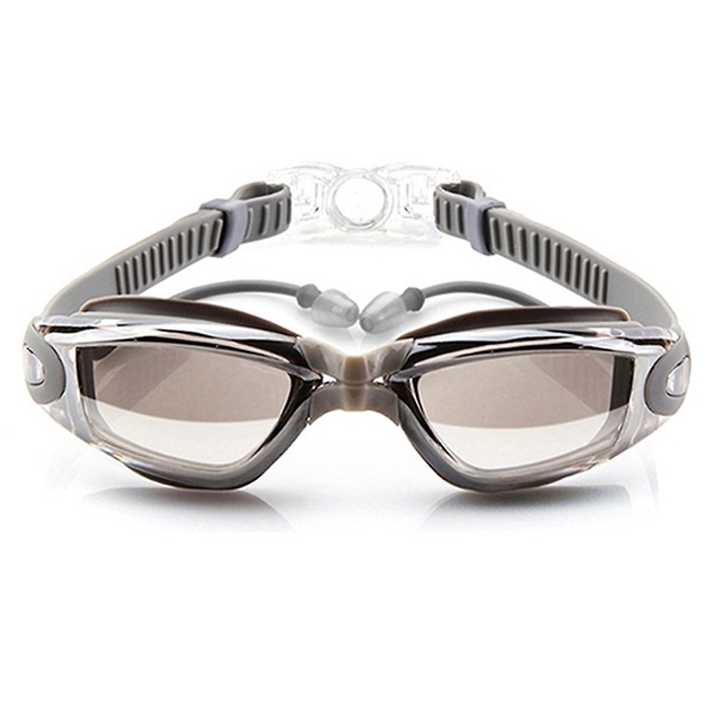 Kính Bơi Tráng Bạc Chống Tia UV Cao Cấp Có Bịt Tai Gắn Liền - Chọn Màu – Chống Nước Tặng Kèm Bịt Mũi, Kèm Bịt Tai Rời