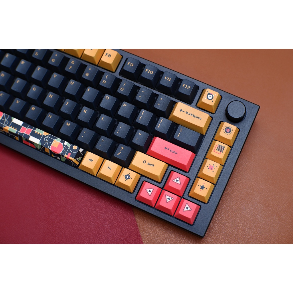 Keycap Cherry DAGK Black Gold 128 Phím Cho Bàn Phím Cơ Của EZPC