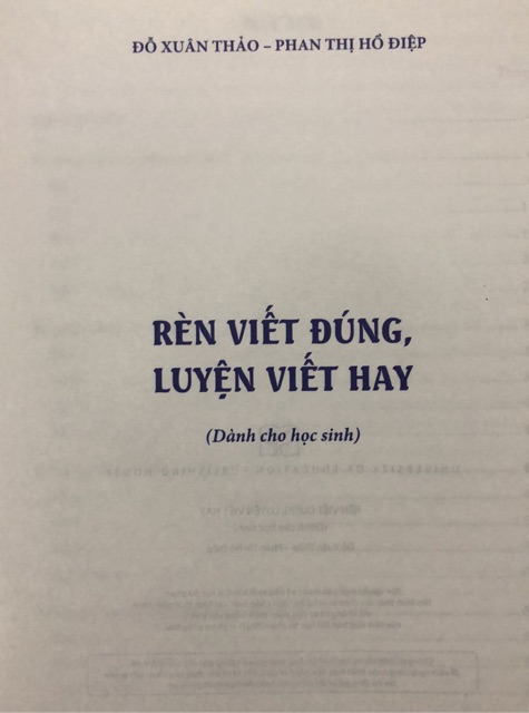 Sách - Rèn viết đúng luyện viết hay( dành cho học sinh )