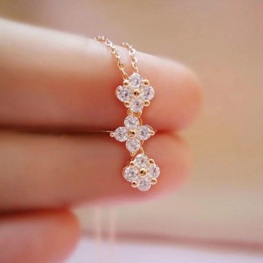 AROMA Vòng cổ Hai Mặt Hình Trái Tim Sang Trọng Cho Nữ Charms