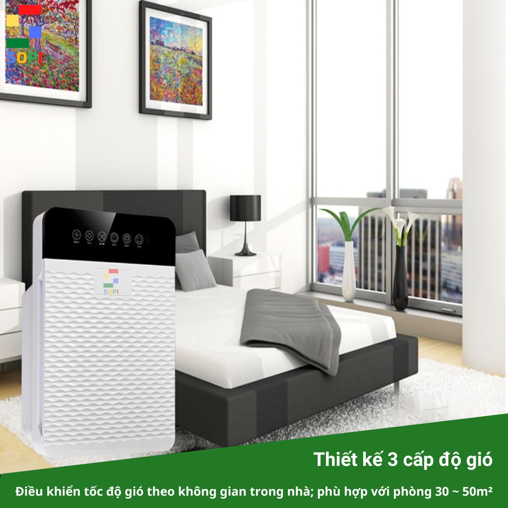 Máy Lọc Không Khí Ion Âm 830, Máy Lọc Không Khí Mini Lọc Bụi Mịn PM2.5, Vi Khuẩn Chính Hãng SONETS.