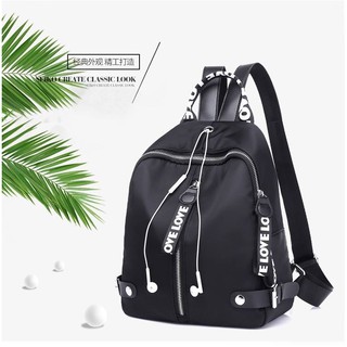 (ĐỘC LẠ) Balo đen cá tính phối khóa và dây đeo da cao cấp, khóa kim loại đường giữa siêu ngầu và độc đáo tôn phong cách