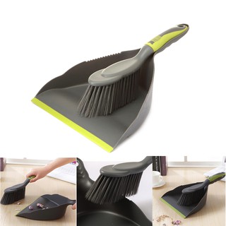 Mini Table Top Keyboard Brush with Dustpan Small Broom Set Stool Cleaning Brush