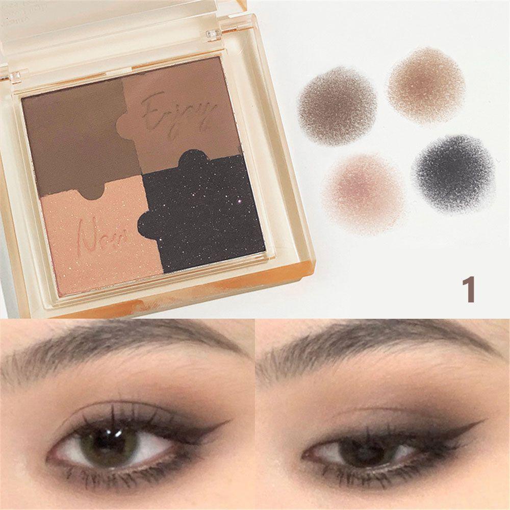 Bảng Phấn Mắt 4 Màu Lì Tông Nude Lâu Trôi Không Thấm Nước Chống Nhòe Evpcd