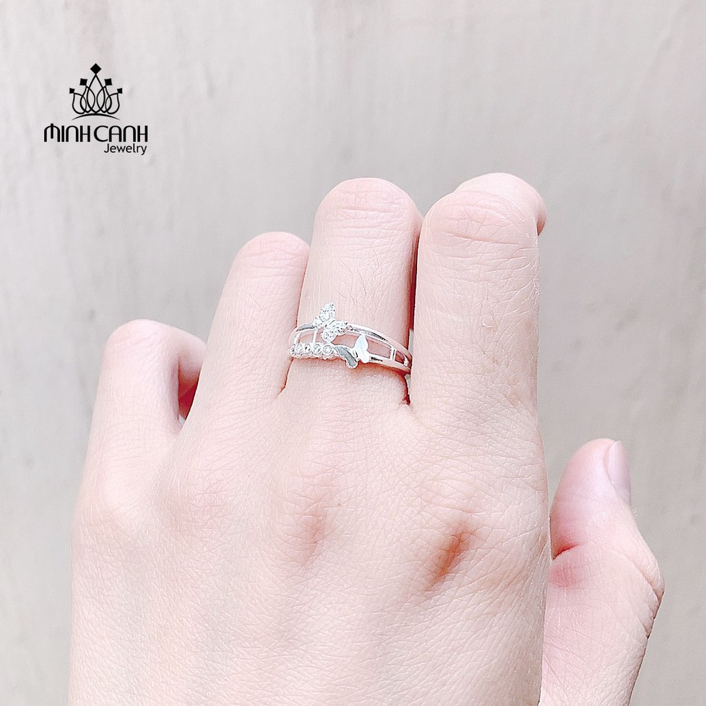 Nhẫn Bạc Dáng Hở Hình Cánh Bướm Thời Trang - Minh Canh Jewelry
