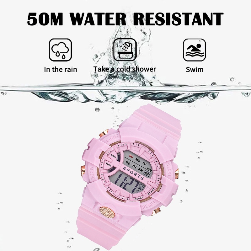 Đồng hồ đôi Điện Tử Dây Silicone Màu Sắc Ngọt Ngào