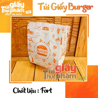 1000 túi đựng Burger (Fort - Nhiều Hình) - giấy gói hamburger - bọc hamburger