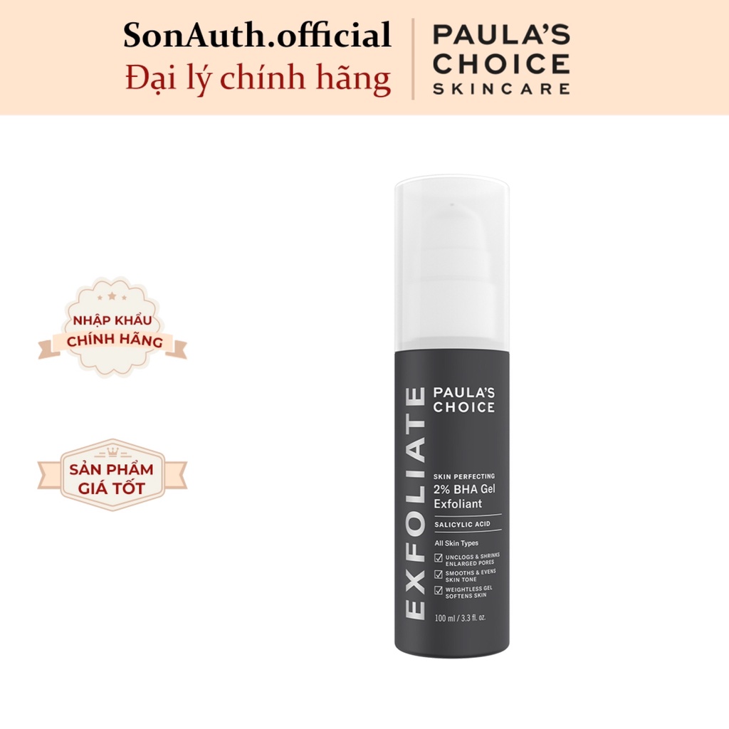 Tẩy Da Chết Hóa Học Paula's Choice Skin Perfecting 2% BHA Gel Exfoliant 100ml